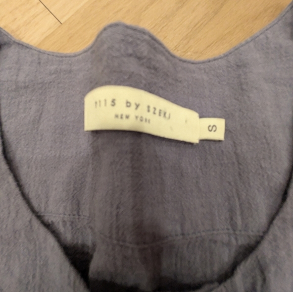 7551 By Szeki Blue Linen Jumpsuit Size S - Picture 5 of 7